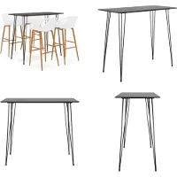 vidaXL 5-delige Barset zwart en wit - Barset - Barsets - Bar Set - Bar Sets