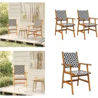 vidaXL Tuinstoelen 2 st massief acaciahout - Tuinstoel - Tuinstoelen - Buitenstoel - Buitenstoelen