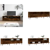 vidaXL Tv-meubel 150x30x44,5 cm bewerkt hout gerookt eikenkleurig - Tv-meubel - Tv-meubels - Tv-kast - Hifi-kast