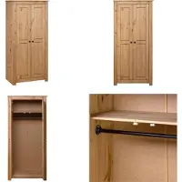 vidaXL Kledingkast Panama Range 80x50x171,5 cm massief grenenhout - Kledingkast - Kledingkasten - Klerenkast - Klerenkasten