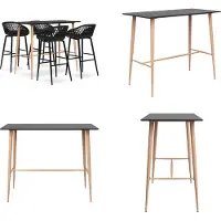 vidaXL 5-delige Barset zwart - Barset - Barsets - Bar Set - Bar Sets