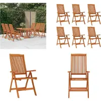 vidaXL Tuinstoelen 6 st inklapbaar massief eucalyptushout - Tuinstoel - Tuinstoelen - Houten Tuinstoel - Buitenstoel