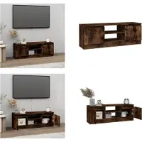 vidaXL Tv-meubel met deur 102x30x36 cm gerookt eikenkleurig - Tv-kast - Tv-kasten - Tv-meubel - Hifi-meubel