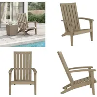 vidaXL Tuinstoel Adirondack polypropeen lichtbruin - Adirondack Tuinstoel - Adirondack Tuinstoelen - Ligstoel - Tuinstoel