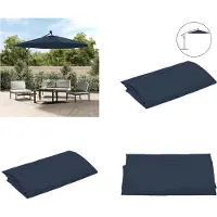 vidaXL - Vervangingsdoek - voor - zweefparasol - 300 - cm - blauw