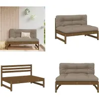 vidaXL Middenbank 120x80 cm massief grenenhout honingbruin - Middenbank - Middenbanken - Tuinbank - Buitenbank