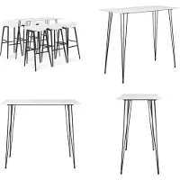 vidaXL 7-delige Barset wit - Barset - Barsets - Bar Set - Bar Sets