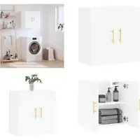 vidaXL Wandkast 60x31x60 cm bewerkt hout wit