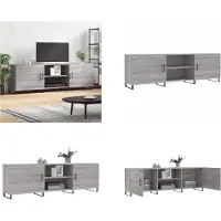vidaXL Tv-meubel 150x30x50 cm bewerkt hout grijs sonoma eikenkleurig - Tv-meubel - Tv-meubelen - Tv Kast - Opbergkast