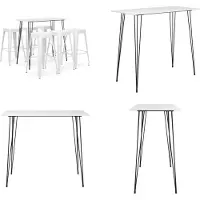 vidaXL 7-delige Barset wit - Barset - Barsets - Bar Set - Bar Sets