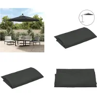 vidaXL - Vervangingsdoek - voor - zweefparasol - 300 - cm - antracietkleurig