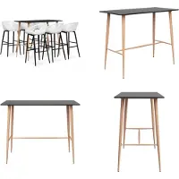 vidaXL 7-delige Barset zwart en wit - Barset - Barsets - Bar Set - Bar Sets