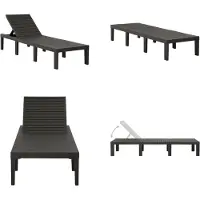 vidaXL Ligbed kunststof antracietkleurig - Ligstoel - Ligstoelen - Loungebed - Loungebedden