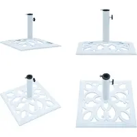 vidaXL Parasolvoet 12 kg 49 cm gietijzer wit