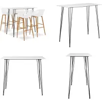 vidaXL 5-delige Barset wit - Barset - Barsets - Bar Set - Bar Sets