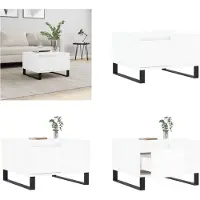vidaXL Salontafel 55x55x36,5 cm bewerkt hout wit
