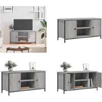 vidaXL Tv-meubel 100x40x50 cm bewerkt hout grijs sonoma eikenkleurig - Tv-meubel - Tv-meubels - Kast - Dressoir