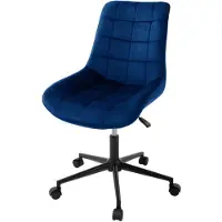 ML-Design Bureaustoel Darios velvet | fluweel blauw 53x97x60 cm bureaustoelen | NADUVI