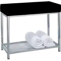 DECOR WALTHER Badkamerbankje DW 77 Chrome Zwart