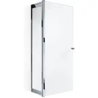 DECOR WALTHER Wandkast 80 cm Chrome Wit Glas