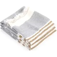 Libeco Gastendoek The Belgian Towel Ash Stripe Linnen (Set van 6)