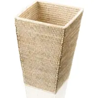 DECOR WALTHER Prullenbak Basket Vierkant Rattan Licht