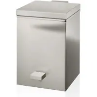 DECOR WALTHER Prullenbak Cube TE 75 Softclose Pedal Bin Nickel Satin