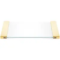DECOR WALTHER Zeepschaal Klein Mat Goud Helder Glas