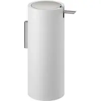DECOR WALTHER Zeepdispenser Stone Wandmodel White Matt / Stainless Steel Matt