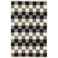 Cawö Gastendoek Natural Karo Natur-Schwarz (Set van 6)