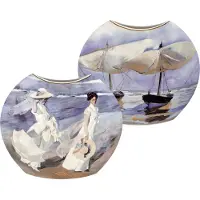 Goebel Tafelvaas Vaas Joaquin Sorolla - "Boot / wandeling op het strand" (1 stuk)
