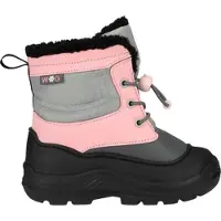 Winter-Grip Snowboot Junior Snow flake Zwart/Roze-Schoenmaat 25