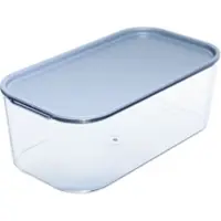 IDesign Opbergbox Wallspace met Deksel Kort Transparant (25,6 x 13,9 x 9,2 cm)