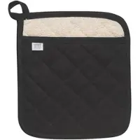 Now Designs Superior pannenlap 20 x 20 cm katoen zwart