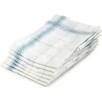 Libeco Theedoek Parma Turquoise Linnen (Set van 6)