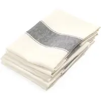 Libeco Theedoek Ajaccio Black Linnen (Set van 6)