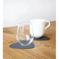 Lind DNA Onderzetter Glass Mat Double Curve Nupo Dark Blue Black (Set van 4)