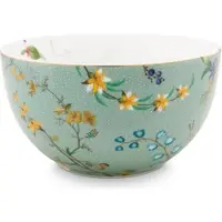 Pip studio Kom Jolie Flowers Blue 12 cm (Set van 6)