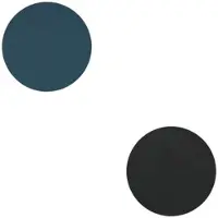 Lind DNA Onderzetter Glass Mat Double Circle Nupo Dark Blue Black (Set van 4)