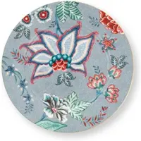 Pip studio Taartbord Flower Festival Light Blue 17 cm (Set van 6)