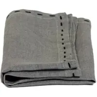 The Table Servet Weave Linnen Earl Gray And Black (Set van 2)-50 x 50 cm