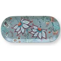 Pip studio Taartplateau Flower Festival Light Blue 33 x 15 cm (Set van 6)