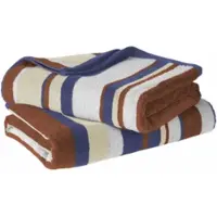 De Witte Lietaer Douchelaken Ophelia Caramel Blues (Set van 2)