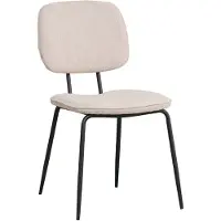 NABER Aiden 1R, stoel, frame zwart, bekleding beige (01)