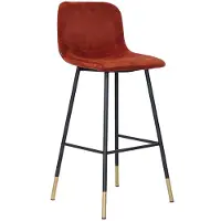 Livin24 Velvet barkruk Mikky koper 65-78 cm