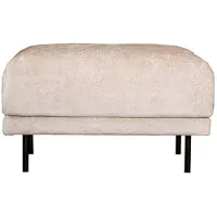 Bronx71 Hocker Denver wit/beige stof chenille.