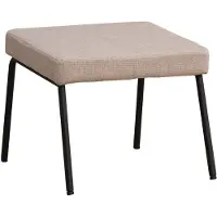 Livin24 Hocker Espen beige gerecyclede stof