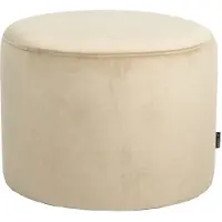 Livin24 Velvet poef Anna beige