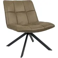 Livin24 Industriële fauteuil Eevi olijfgroen eco-leer