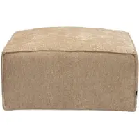 Livin24 Hocker Memphis wit/beige stof chenille